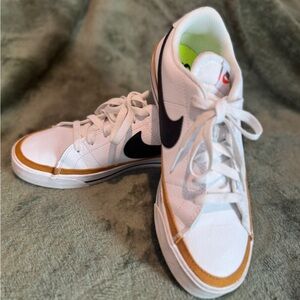 Nike White and Neon Green Sneakers